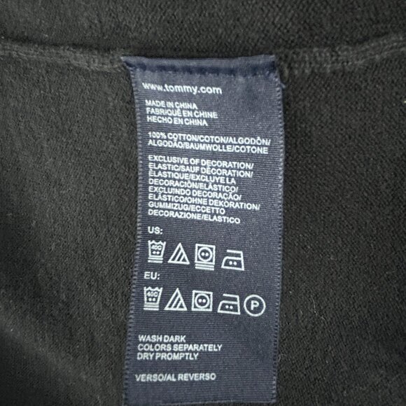 Tommy Hilfiger preppy argyle diamond pattern sweater vest black gray men medium - Picture 7 of 8